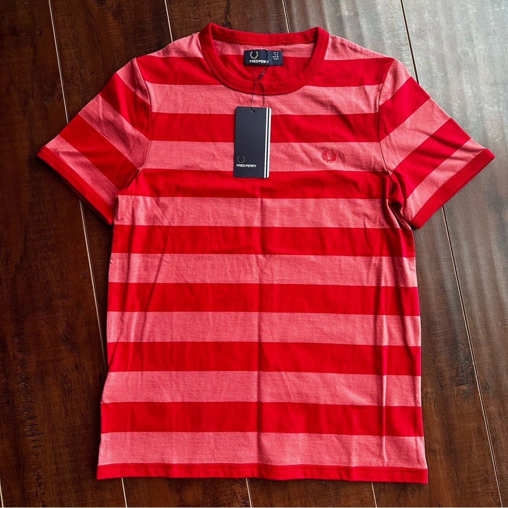 FRED PERRY Striped Tee Sz US 6